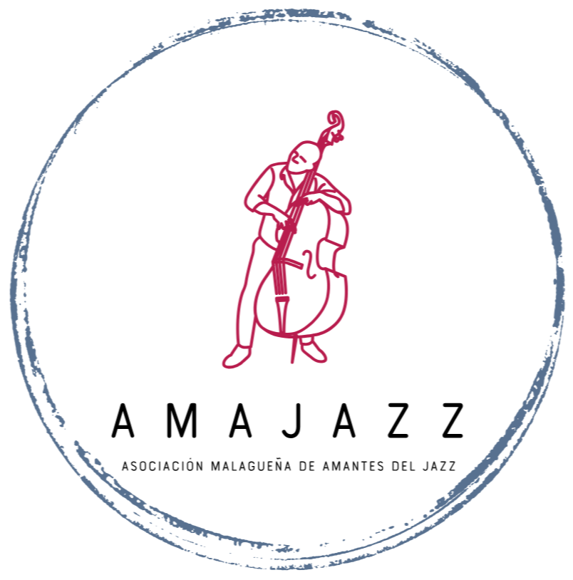 Amajazz logo - a round jazz-themed logo